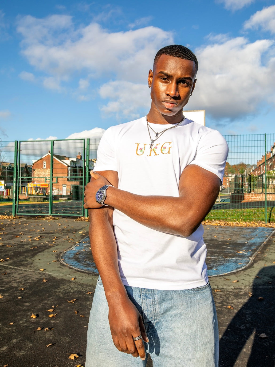 UKG FLORAL TEE WHITE