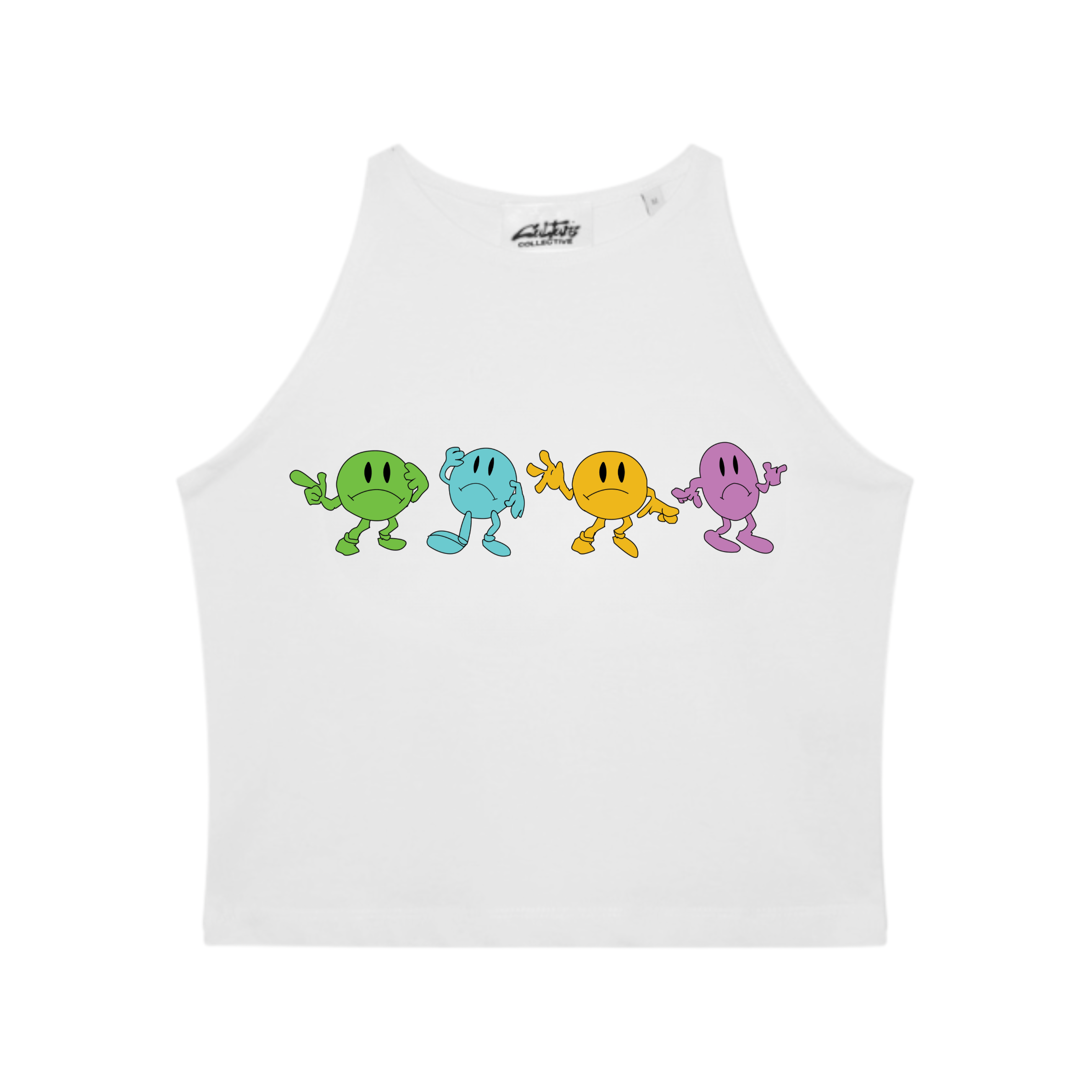 WOBBLE MAN CROP TOP WHITE