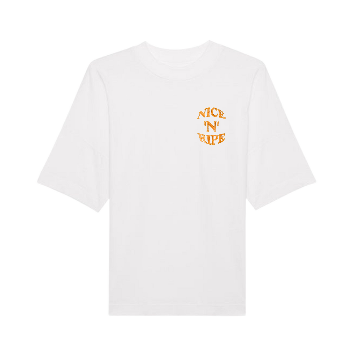 'NICE N RIPE' TEE BLUE & ORANGE