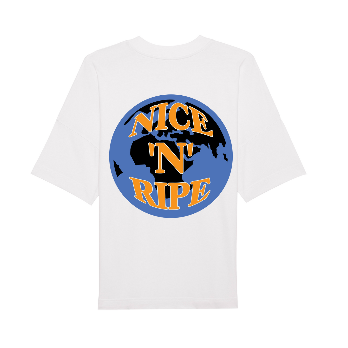 'NICE N RIPE' TEE BLUE & ORANGE