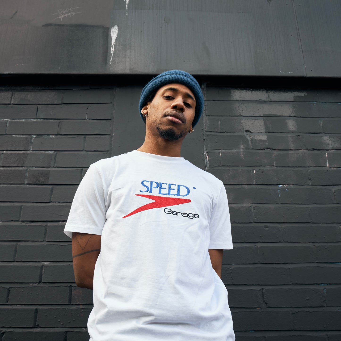 SPEED GARAGE EMBROIDERED TEE WHITE