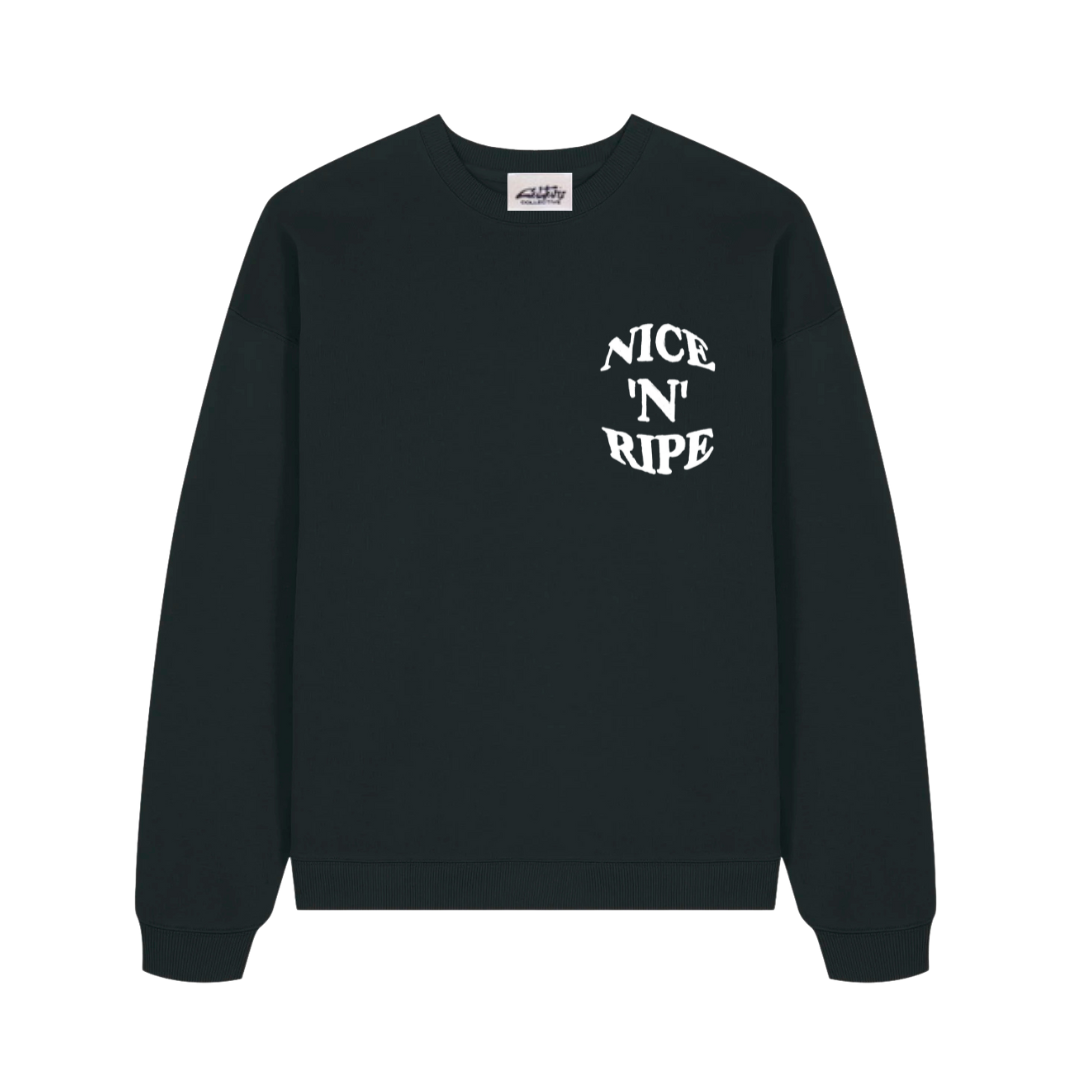 'NICE 'N' RIPE' SWEATSHIRT BLACK