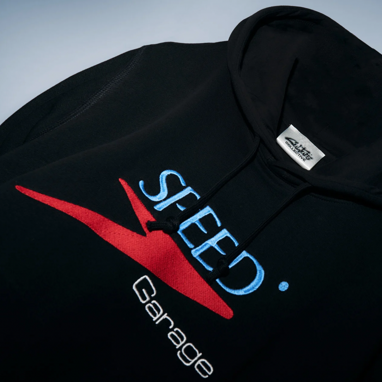 SPEED GARAGE EMBROIDERED HOODIE BLACK