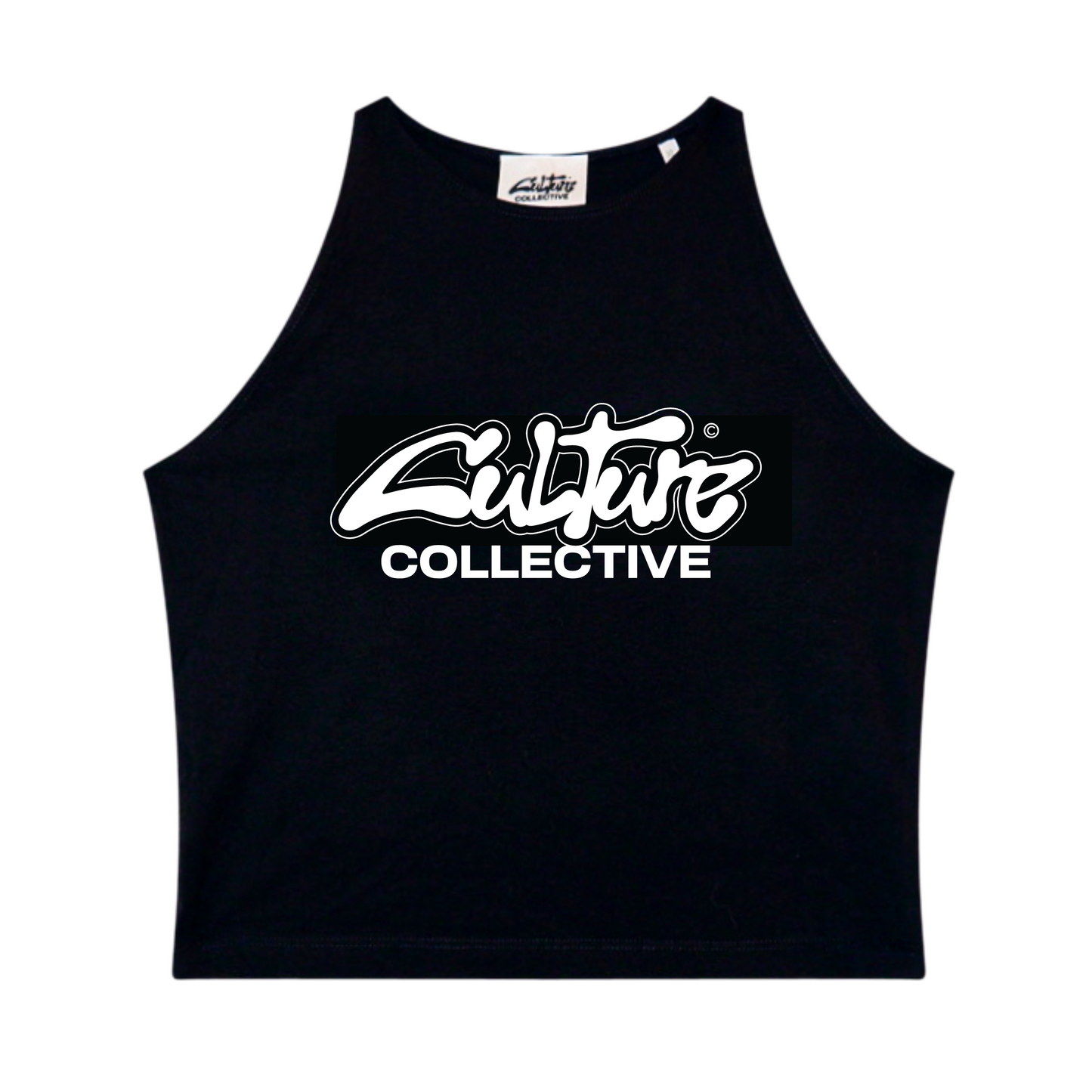 CULTURE COLLECTIVE OG MONO CROP TOP BLACK