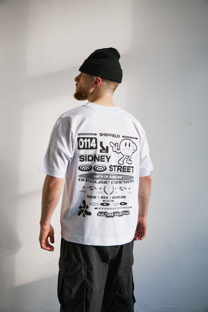 SHEFFIELD BASSLINE TEE WHITE