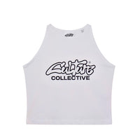 CULTURE COLLECTIVE OG MONO CROP TOP WHITE