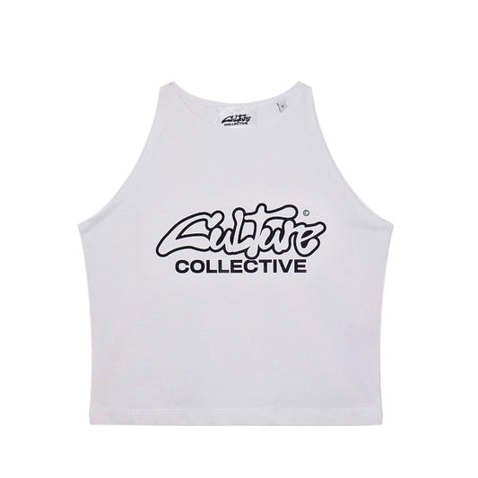 CULTURE COLLECTIVE OG MONO CROP TOP WHITE