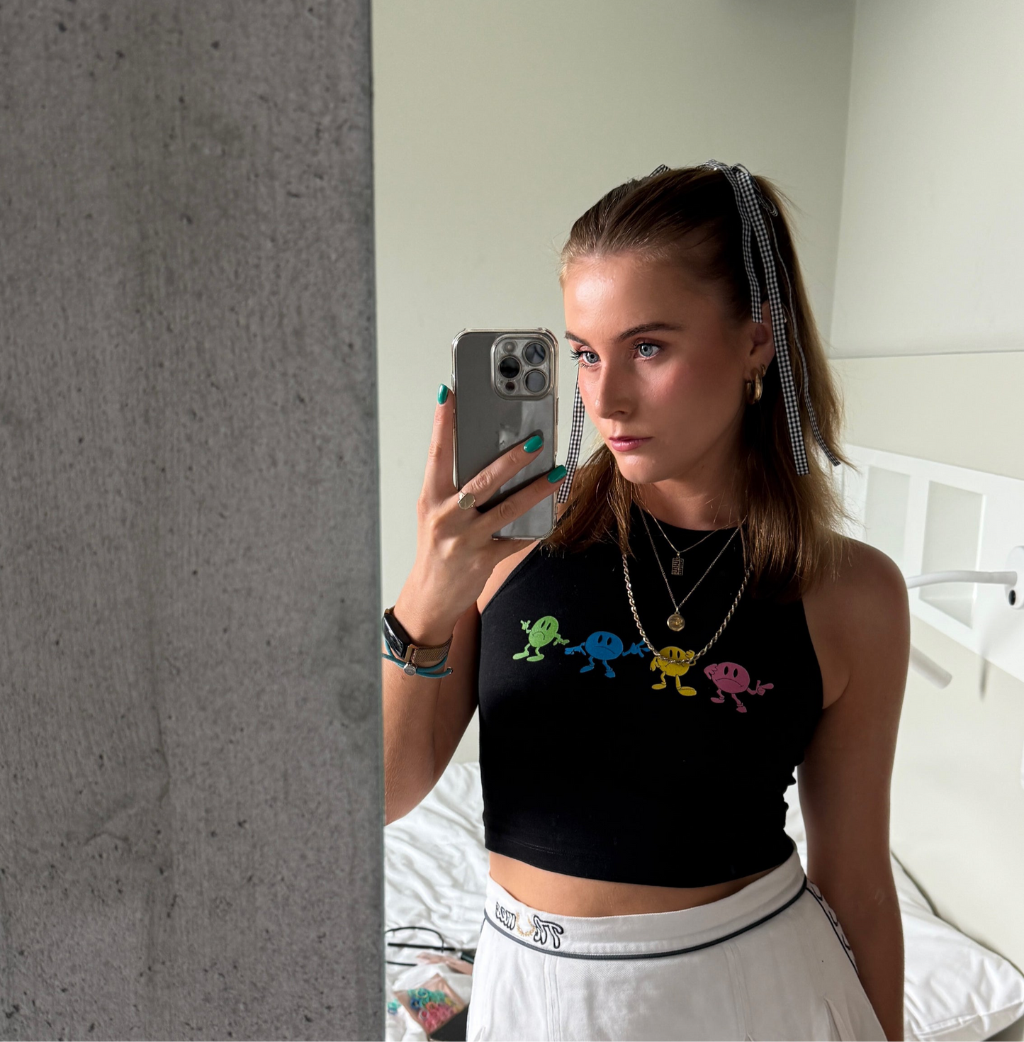 WOBBLE MAN CROP TOP BLACK