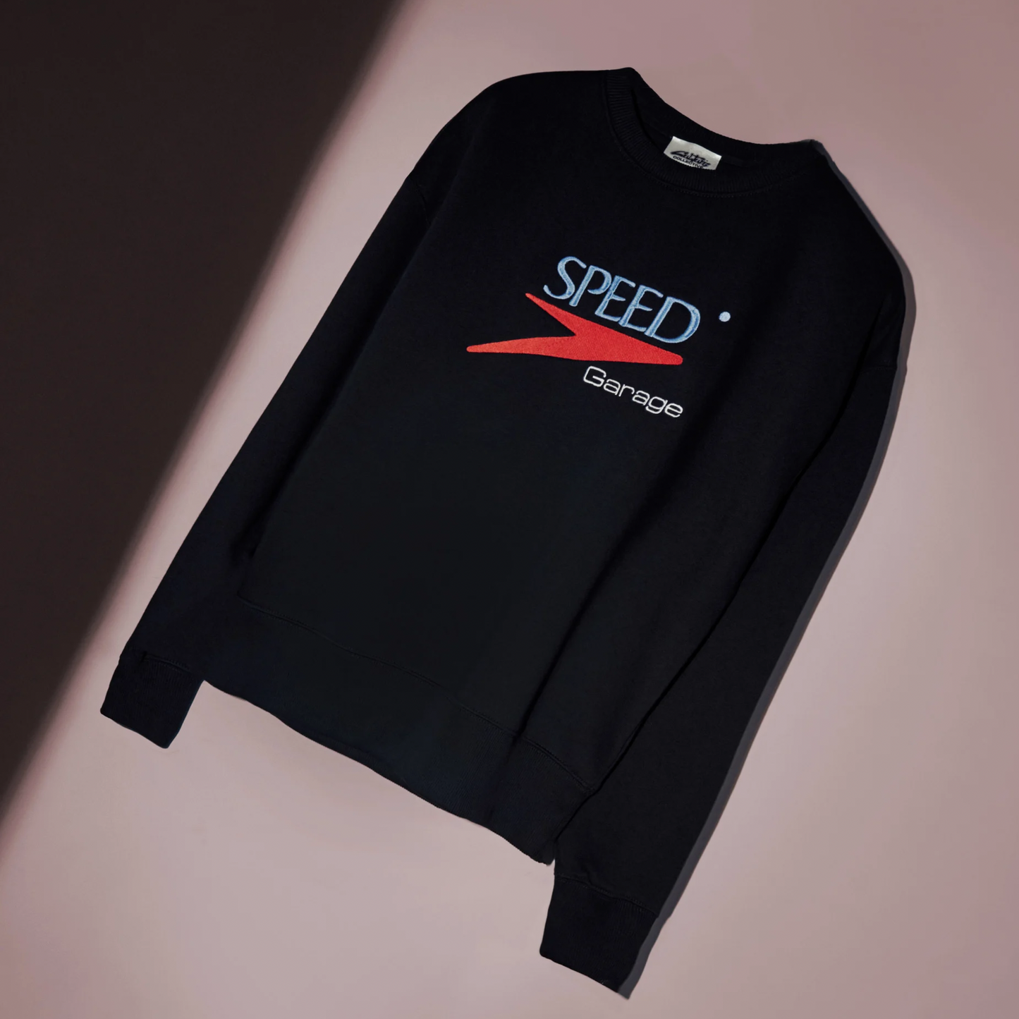 SPEED GARAGE EMBROIDERED SWEATSHIRT BLACK