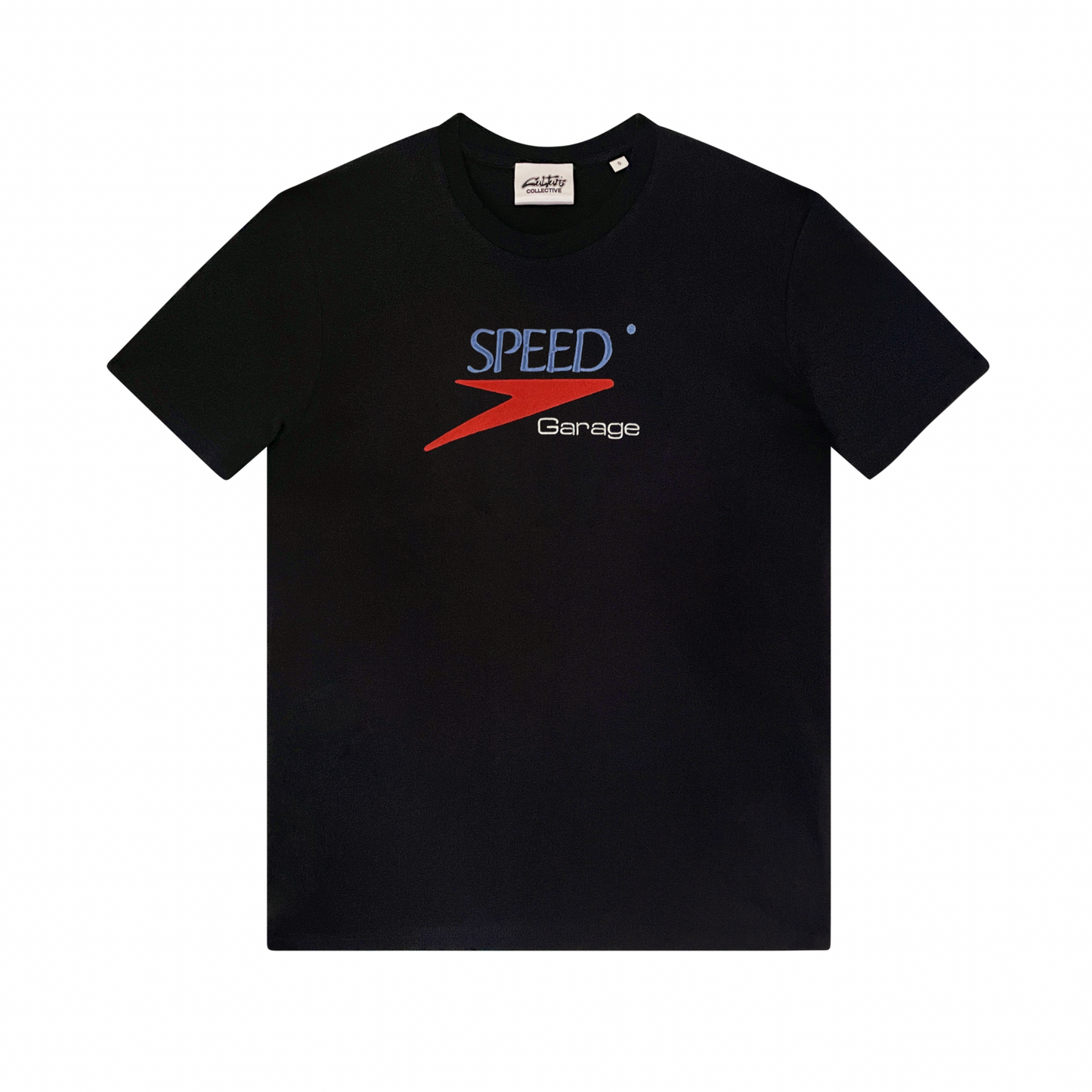 SPEED GARAGE EMBROIDERED TEE BLACK