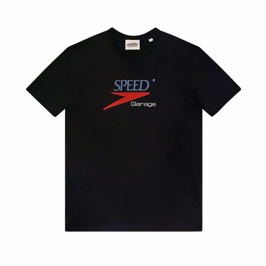 SPEED GARAGE EMBROIDERED TEE BLACK