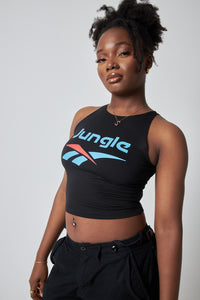 JUNGLE SPORTS CROP TOP BLACK