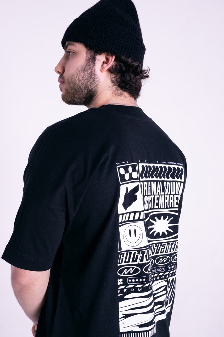 SOUNDSYSTEM TEE BLACK