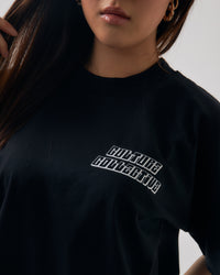 Bass-heavy rave tee black