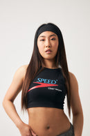 Bassline and garage crop top black