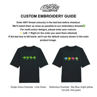 Bassline tee embroidery guide