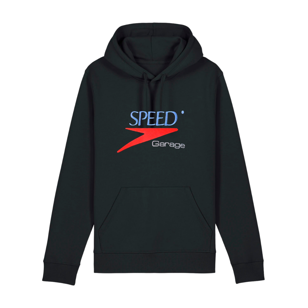 SPEED GARAGE EMBROIDERED HOODIE BLACK