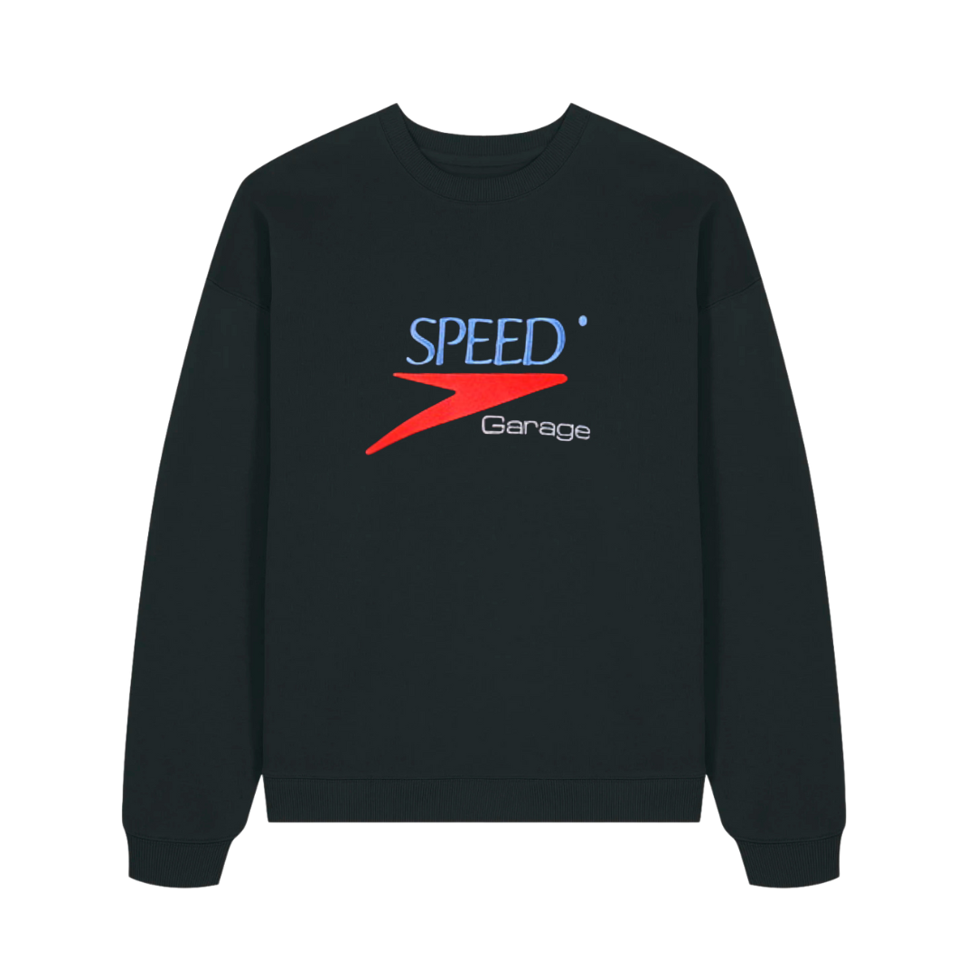 SPEED GARAGE EMBROIDERED SWEATSHIRT BLACK