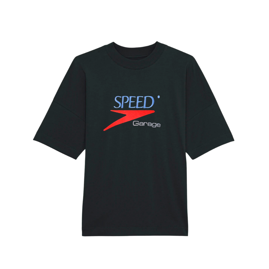 SPEED GARAGE EMBROIDERED TEE BLACK