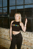 Black bassline crop top girls