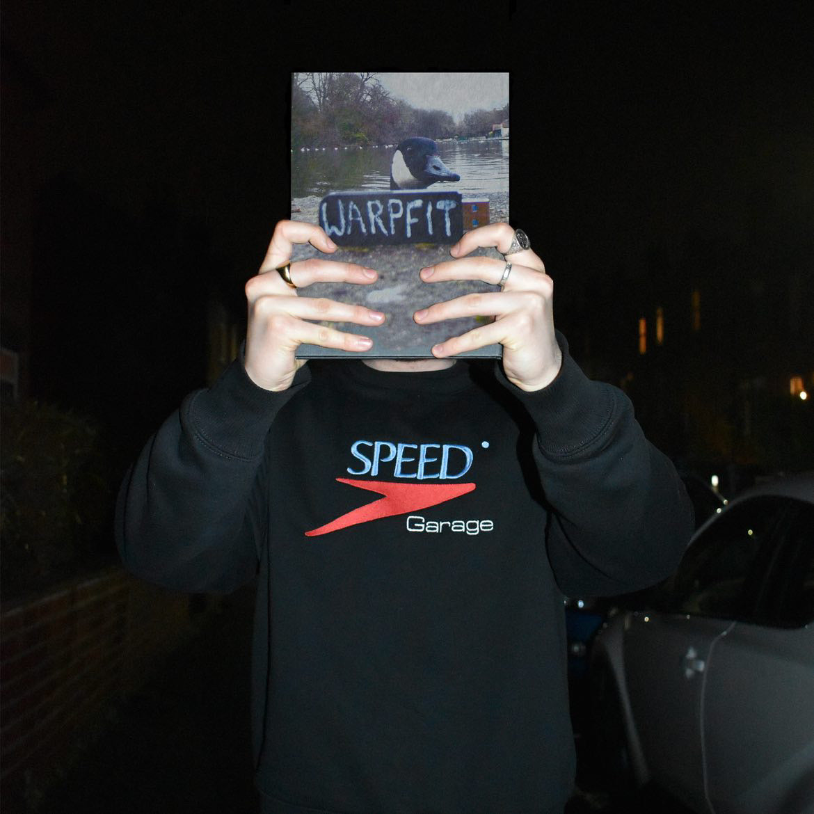 Black embroidered garage jumper