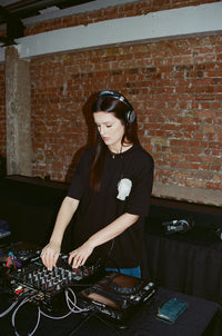 Black jungle record label graphic tee