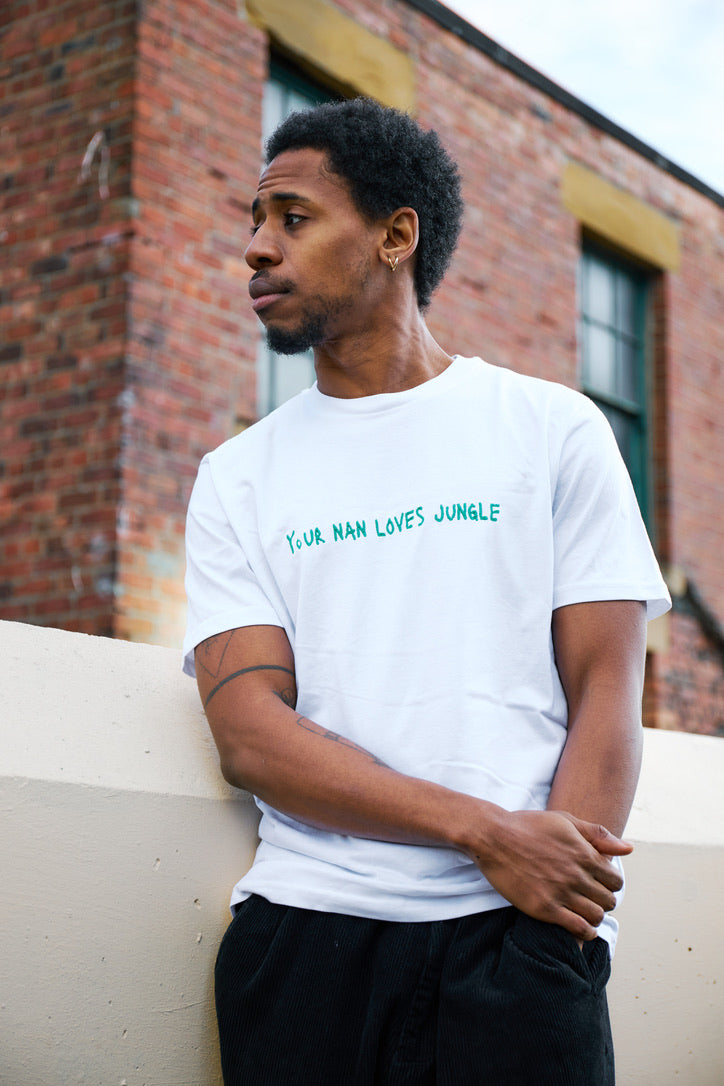 YOUR NAN LOVES JUNGLE TEE WHITE