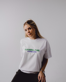 Custom colour Bassline embroidery white