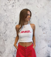 Drum and Bass crop top white