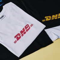 White delivery-style DnB tee