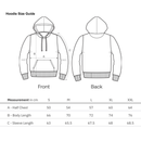 Drum and bass hoodie size guide
