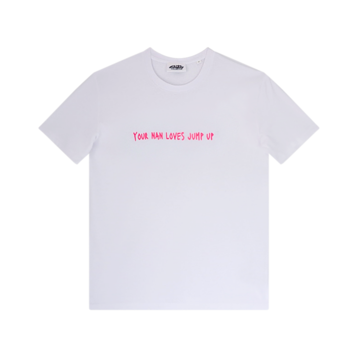 YOUR NAN LOVES JUMP UP TEE WHITE