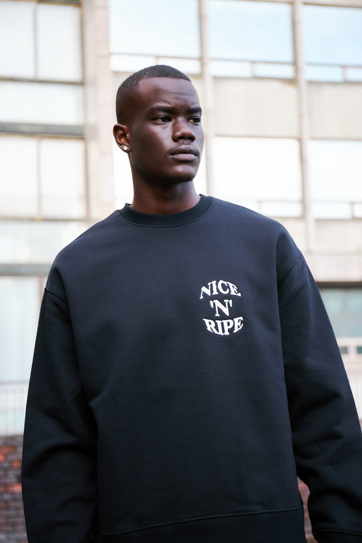 'NICE 'N' RIPE' SWEATSHIRT BLACK