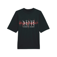 Fundamental Movement tee black jungle liquid design