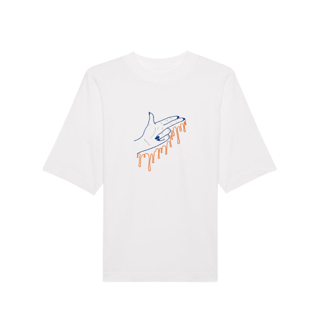 DRIPPY GUN FINGER TEE WHITE