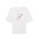 Gun finger embroidered t-shirt white