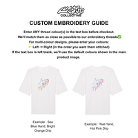Gun finger tshirt embroidery guide