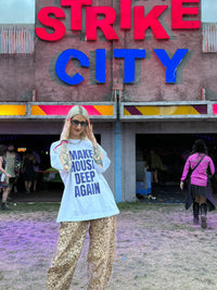 House music streetwear tee white