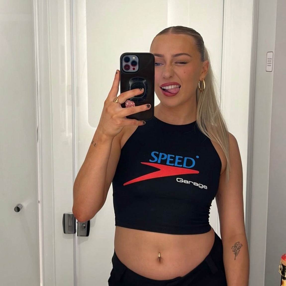 SPEED GARAGE CROP TOP BLACK