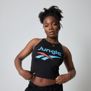 Jungle Sports crop top black printed jungle design