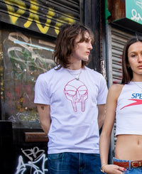 MF DOOM mask tee white