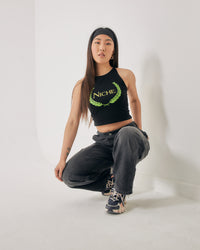 Niche nightclub logo crop top