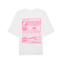 Pink sound system rave t-shirt 90s flyer design