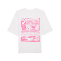 Pink sound system rave t-shirt 90s flyer design