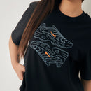 Sneaker-inspired embroidered t-shirt