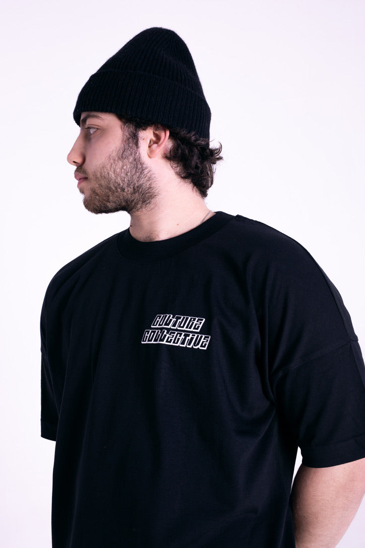 Sound system print tee black