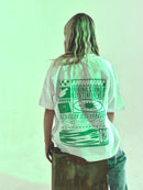 Sound system print tee green