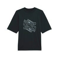 Streetwear sneaker tee custom embroidered