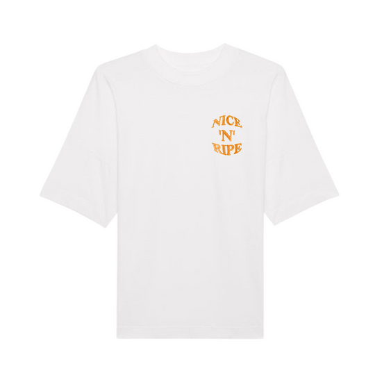 Nice 'n Ripe Logo Nice ’N’ Ripe® Tee White – UK Garage & Grant Nelson T-Shirt (Blue/Gold ...