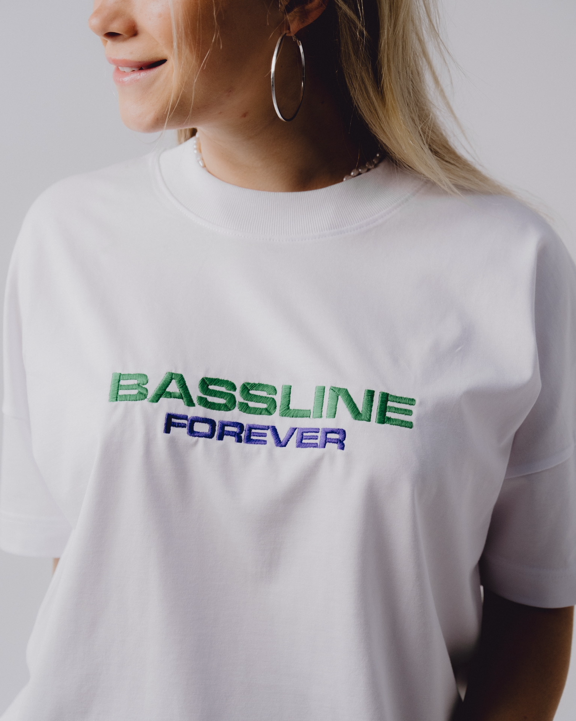 White 4×4 Bassline music t-shirt